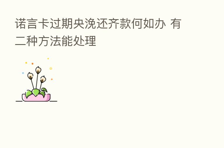 诺言卡过期央浼还齐款何如办 有二种方法能处理