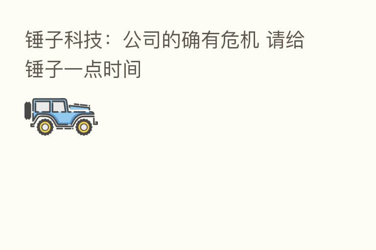 锤子科技：公司的确有危机 请给锤子一点时间