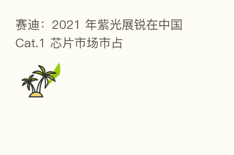 赛迪:2021 年紫光展锐在中国 Cat.1 芯片市场市占