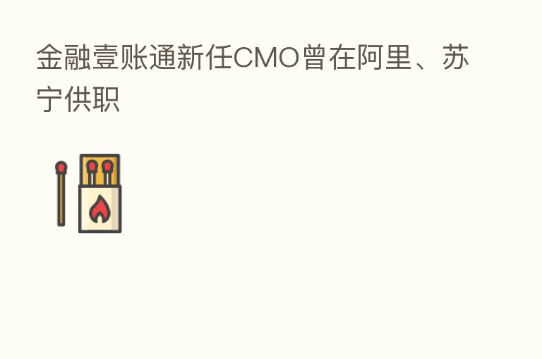 金融壹账通新任CMO曾在阿里、苏宁供职