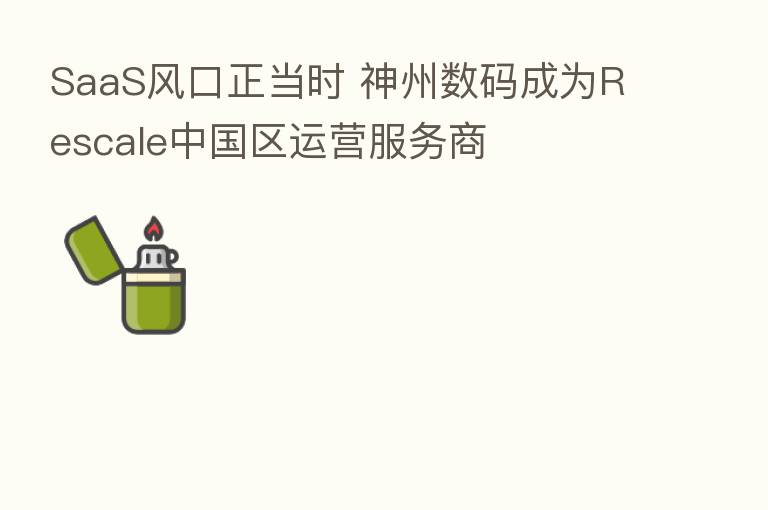 SaaS风口正当时 神州数码成为Rescale中国区运营服务商