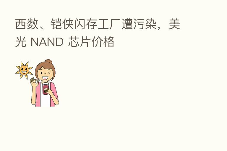 西数、铠侠闪存工厂遭污染,美光 NAND 芯片价格