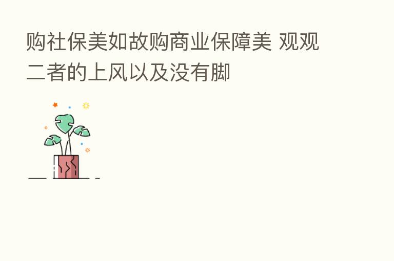购社保美如故购商业保障美 观观二者的上风以及没有脚