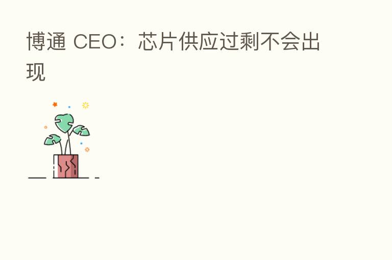 博通 CEO:芯片供应过剩不会出现