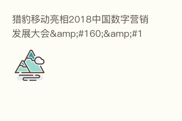 猎豹移动亮相2018中国数字营销发展大会&#160;&#1