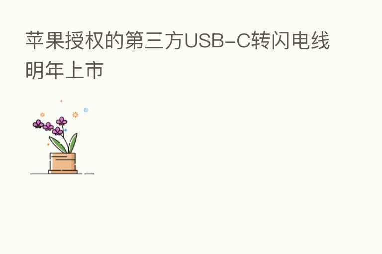 苹果授权的   三方USB-C转闪电线明年上市