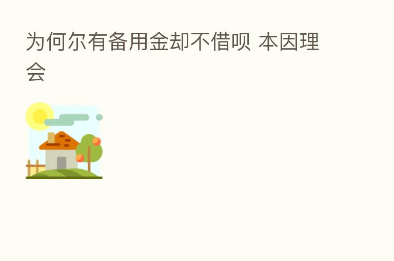 为何尔有备用金却不借呗 本因理会