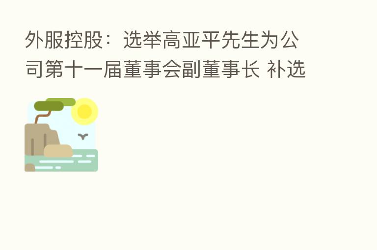 外服控股：选举高亚平先生为公司   十一届董事会副董事长 补选董事张铮先生为公司   十一届董事会审计委员会委员