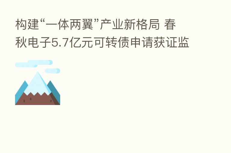 构建“一体两翼”产业新格局 春秋电子5.7亿元可转债申请获证监会通过