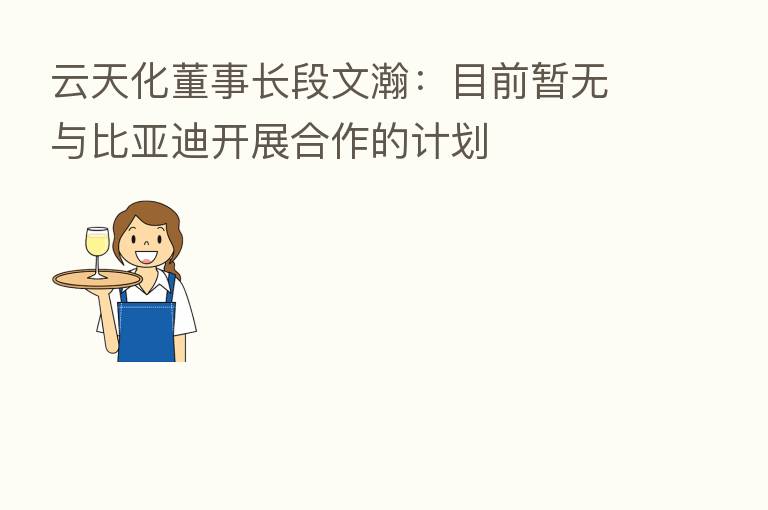 云天化董事长段文瀚：目前暂无与比亚迪开展合作的计划