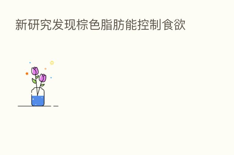 新研究发现棕色脂肪能控制食欲