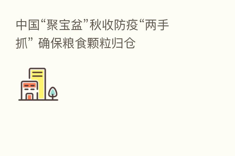 中国“聚宝盆”秋收防疫“两手抓” 确保粮食颗粒归仓