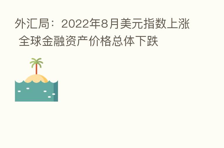 外汇局：2022年8月美元指数上涨 全球金融资产价格总体下跌