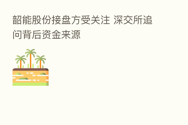 韶能股份接盘方受关注 深交所追问背后资金来源