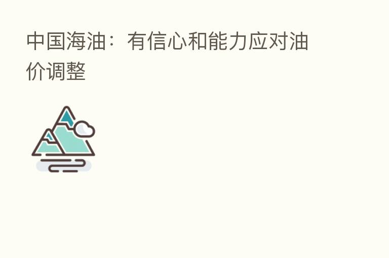 中国海油：有信心和能力应对油价调整
