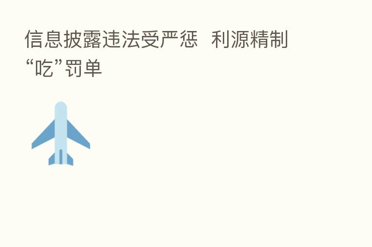 信息披露违法受严惩 利源精制“吃”罚单