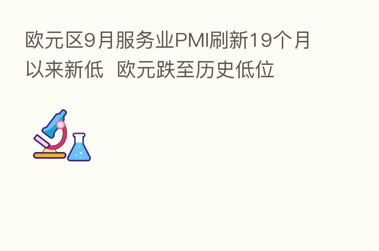 欧元区9月服务业PMI刷新19个月以来新低 欧元跌至历史低位