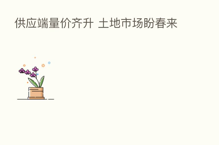 供应端量价齐升 土地市场盼春来