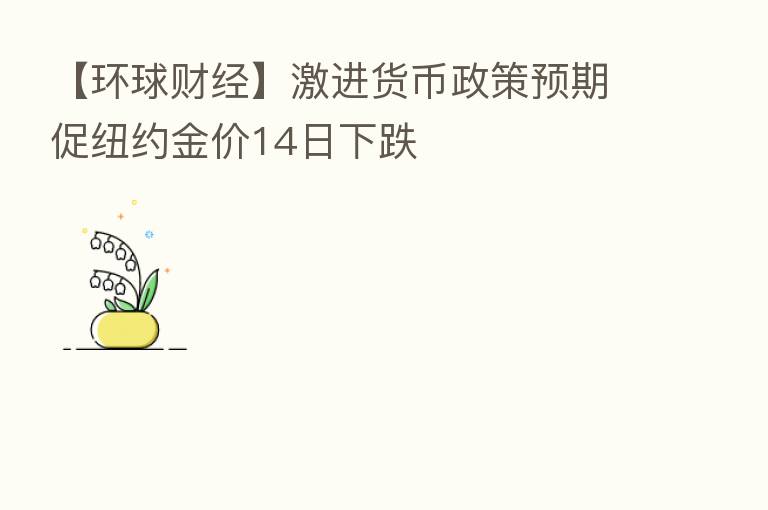【环球财经】激进货币政策预期促纽约金价14日下跌