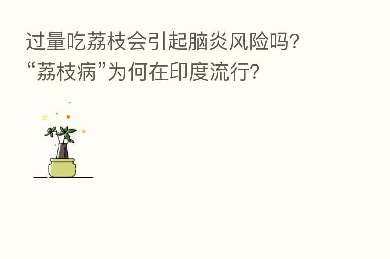 过量吃荔枝会引起脑炎风险吗？“荔枝病”为何在印度流行？