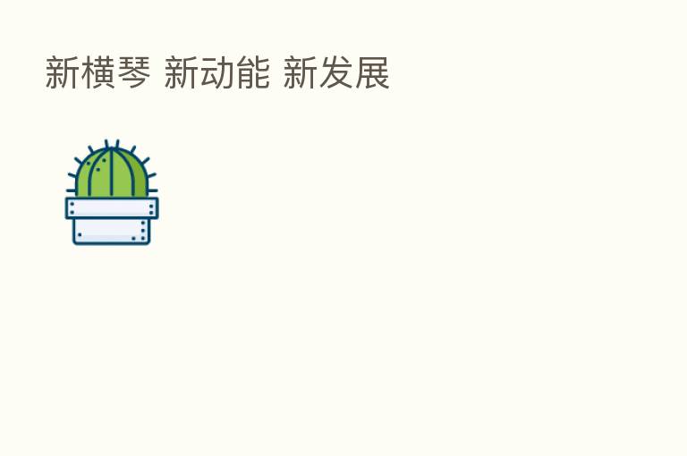 新横琴 新动能 新发展