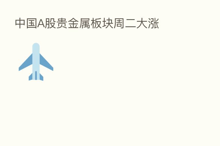中国A股贵金属板块周二大涨