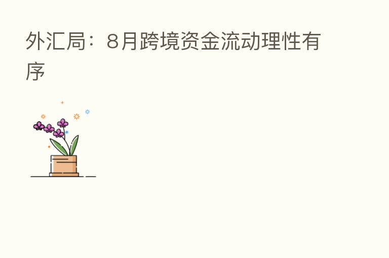 外汇局：8月跨境资金流动理性有序