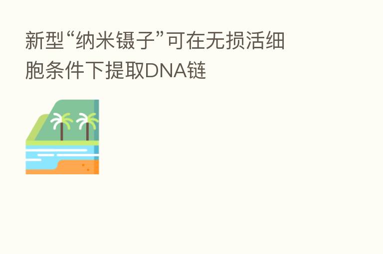 新型“纳米镊子”可在无损活细胞条件下提取DNA链
