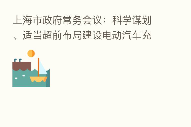 上海市政府常务会议：科学谋划、适当超前布局建设电动汽车充换电设施