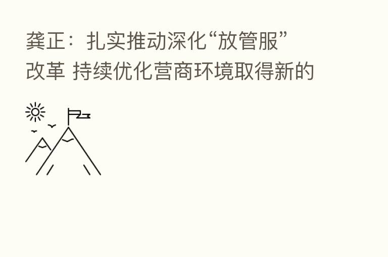 龚正:扎实推动深化“放管服”改革 持续优化营商环境取得新的突破