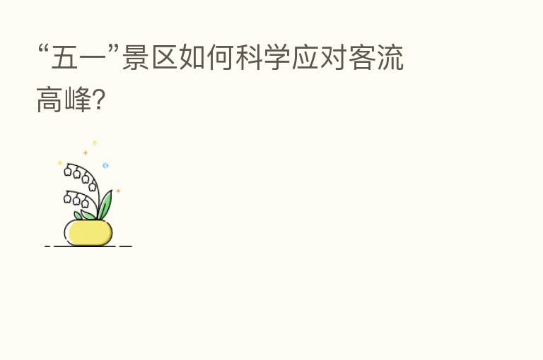“五一”景区如何科学应对客流高峰？