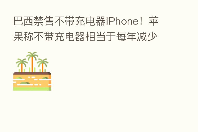 巴西禁售不带充电器iPhone!苹果称不带充电器相当于每年减少50万辆车 巴西:没证据