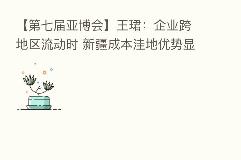 【   七届亚博会】王珺：企业跨地区流动时 新疆成本洼地优势显著