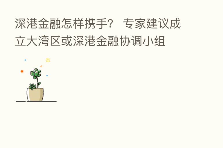 深港金融怎样携手？ 专家建议成立大湾区或深港金融协调小组