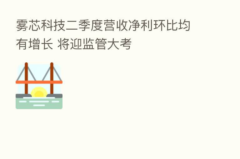 雾芯科技二季度营收净利环比均有增长 将迎监管大考