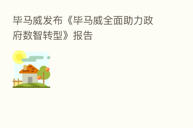 毕马威发布《毕马威全面助力政府数智转型》报告