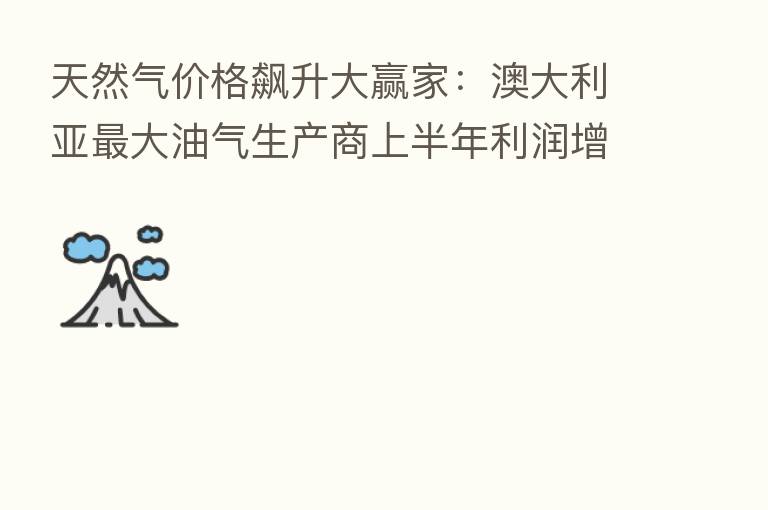 天然气价格飙升大赢家:澳大利亚 大油气生产商上半年利润增长逾四倍