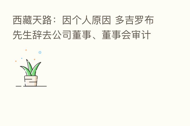 西藏天路：因个人原因 多吉罗布先生辞去公司董事、董事会审计委员会委员等职务