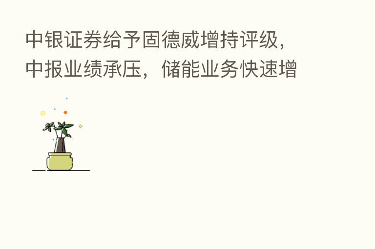 中银证券给予固德威增持评级，中报业绩承压，储能业务快速增长