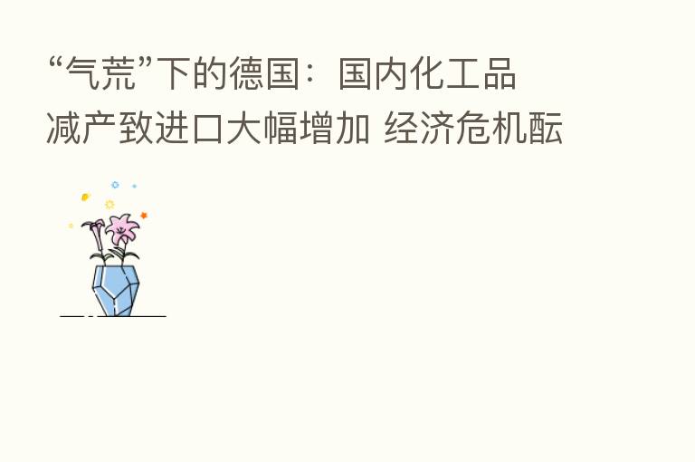 “气荒”下的德国:国内化工品减产致进口大幅增加 经济危机酝酿中?