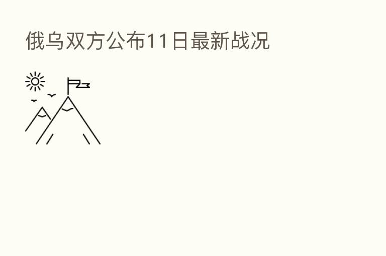 俄乌双方公布11日新   战况