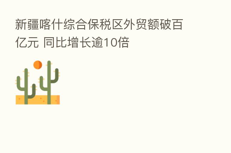 新疆喀什综合保税区外贸额破百亿元 同比增长逾10倍