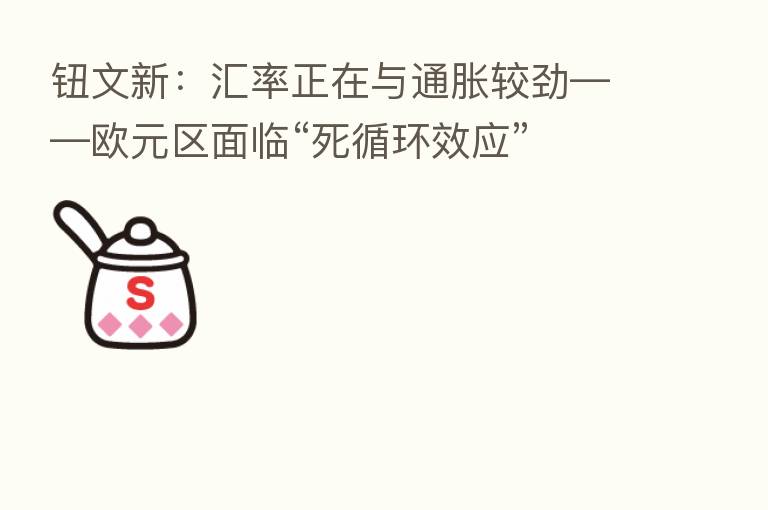 钮文新：汇率正在与通胀较劲——欧元区面临“死循环效应”