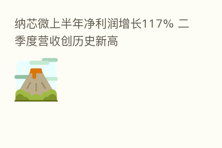 纳芯微上半年净利润增长117% 二季度营收创历史新高