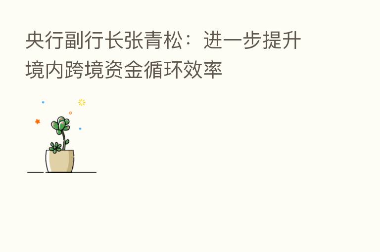 央行副行长张青松:进一步提升境内跨境资金循环效率