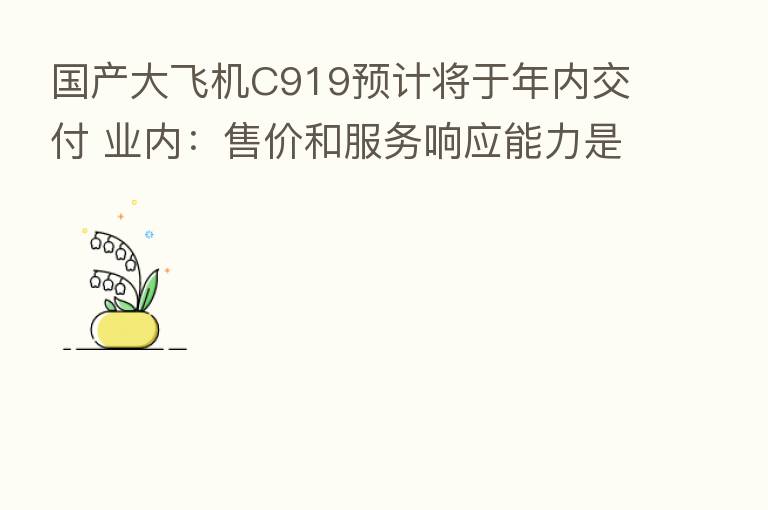 国产大飞机C919预计将于年内交付 业内:售价和服务响应能力是两大优势