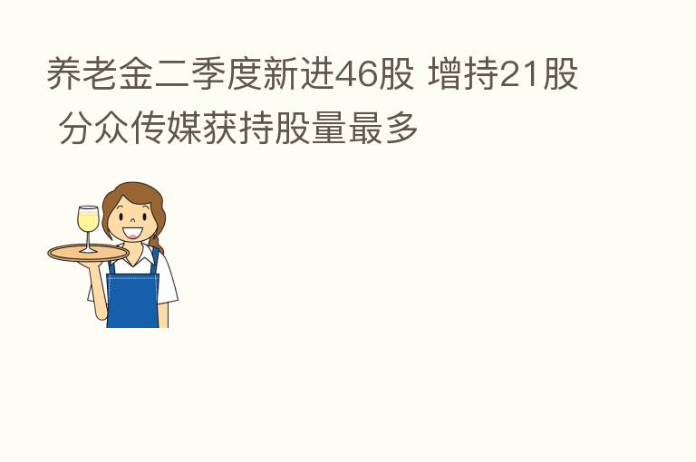 养老金二季度新进46股 增持21股 分众传媒获持股量 多