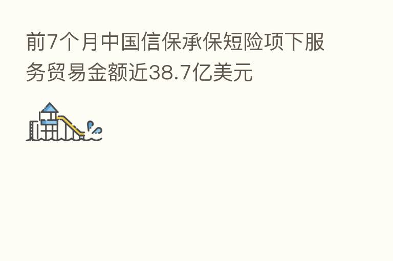 前7个月中国信保承保短险项下服务贸易金额近38.7亿美元