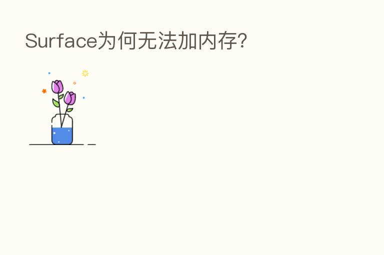 Surface为何无法加内存？