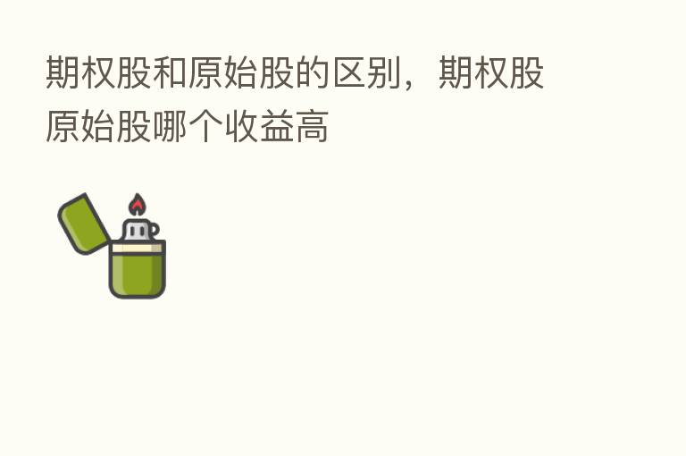 期权股和原始股的区别,期权股原始股哪个收益高